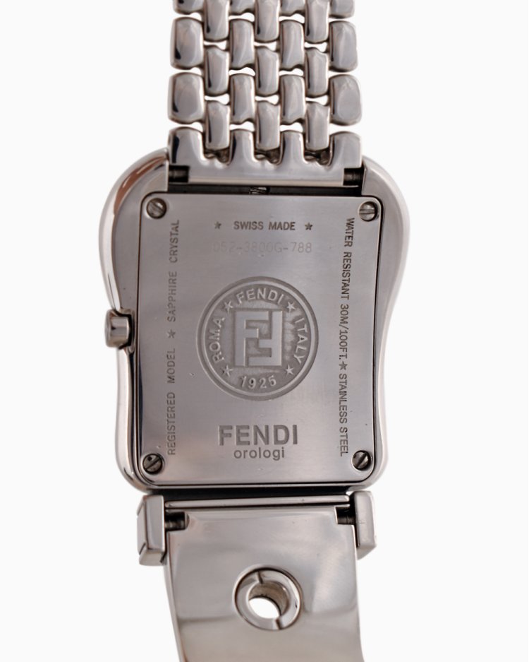 Relógio Fendi Original Strass Prata 3800G Feminino